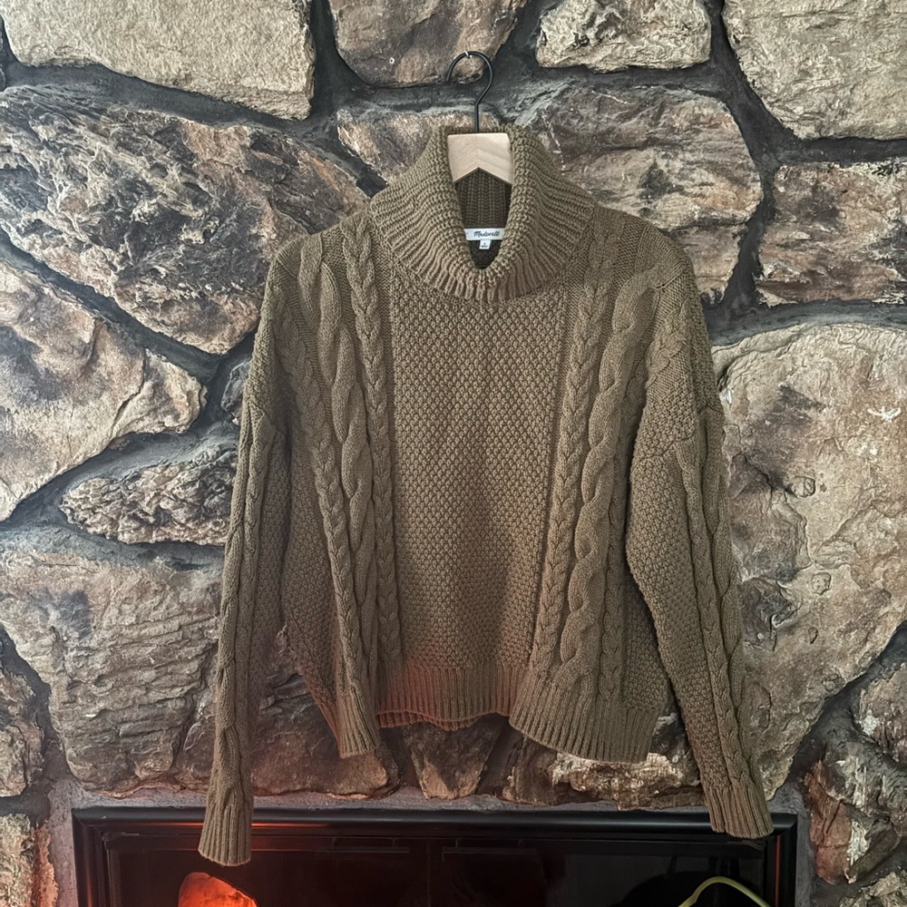 Chunky Knit Olive Sweater